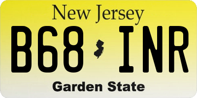 NJ license plate B68INR