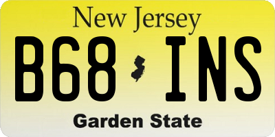 NJ license plate B68INS
