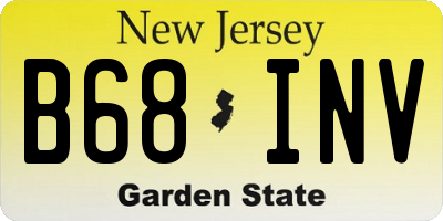 NJ license plate B68INV