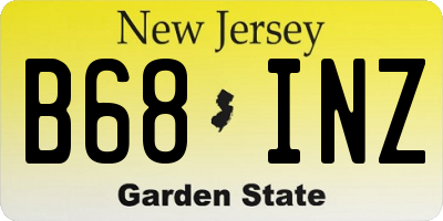 NJ license plate B68INZ