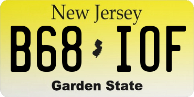 NJ license plate B68IOF