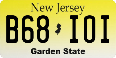 NJ license plate B68IOI