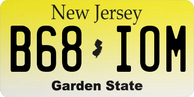 NJ license plate B68IOM