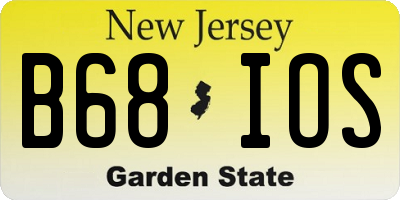NJ license plate B68IOS