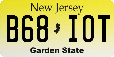 NJ license plate B68IOT