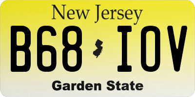 NJ license plate B68IOV