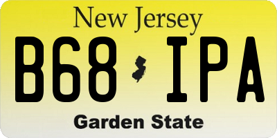NJ license plate B68IPA