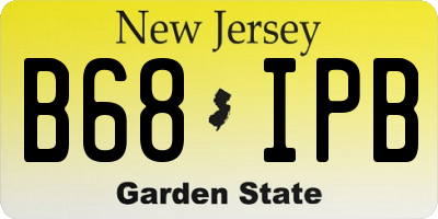 NJ license plate B68IPB