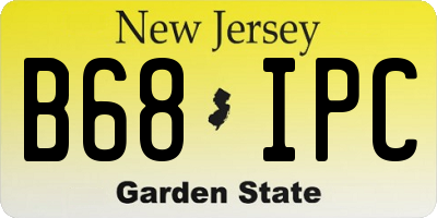 NJ license plate B68IPC