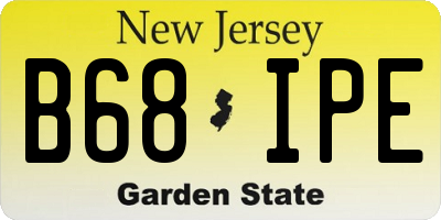 NJ license plate B68IPE