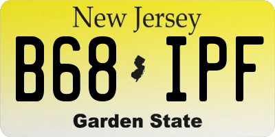 NJ license plate B68IPF