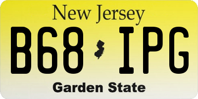 NJ license plate B68IPG