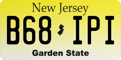 NJ license plate B68IPI