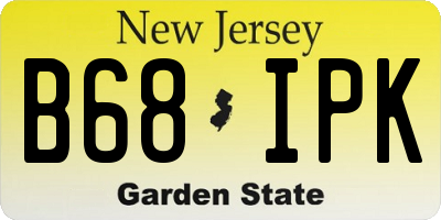 NJ license plate B68IPK