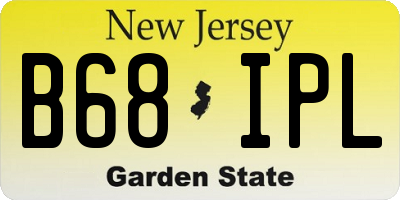 NJ license plate B68IPL