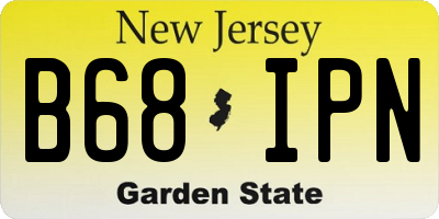 NJ license plate B68IPN