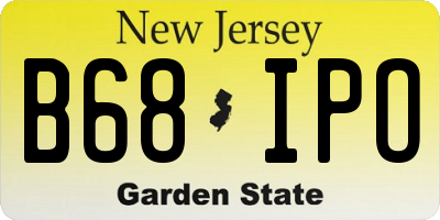 NJ license plate B68IPO