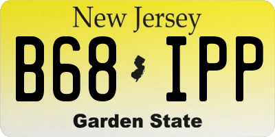 NJ license plate B68IPP