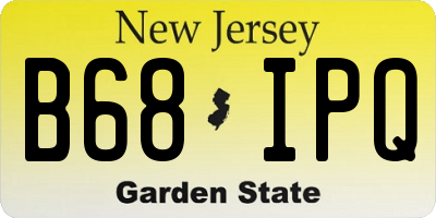 NJ license plate B68IPQ