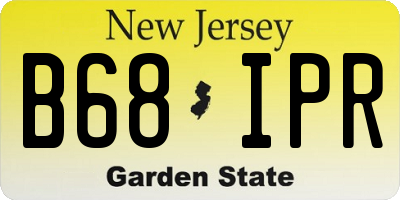 NJ license plate B68IPR