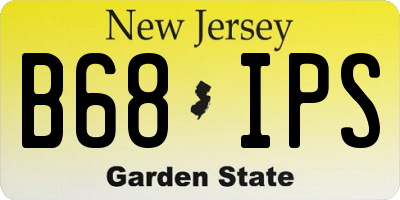 NJ license plate B68IPS