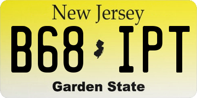NJ license plate B68IPT