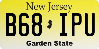 NJ license plate B68IPU