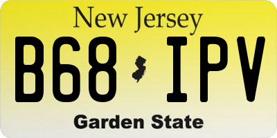 NJ license plate B68IPV