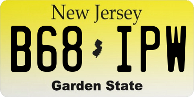 NJ license plate B68IPW