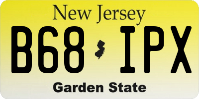 NJ license plate B68IPX