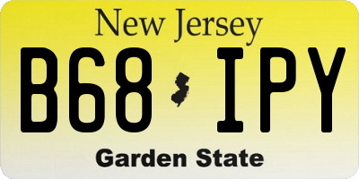 NJ license plate B68IPY