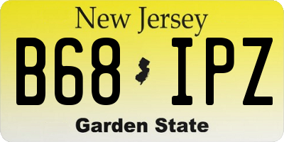 NJ license plate B68IPZ