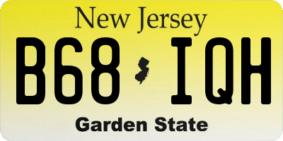 NJ license plate B68IQH