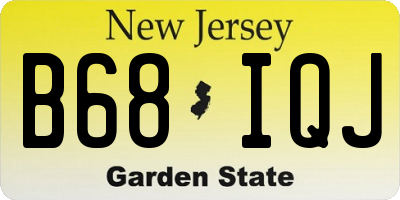 NJ license plate B68IQJ