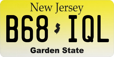 NJ license plate B68IQL
