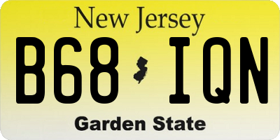 NJ license plate B68IQN
