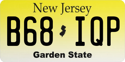 NJ license plate B68IQP