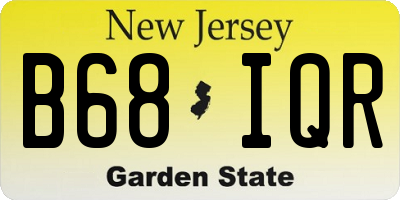 NJ license plate B68IQR