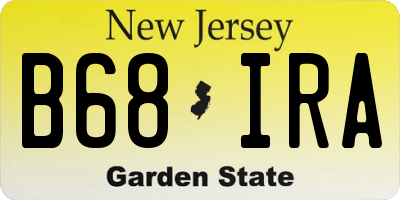 NJ license plate B68IRA