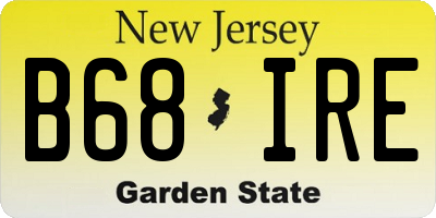 NJ license plate B68IRE