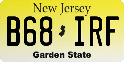 NJ license plate B68IRF