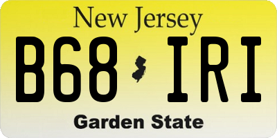 NJ license plate B68IRI