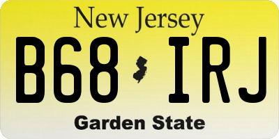 NJ license plate B68IRJ