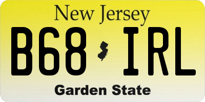NJ license plate B68IRL