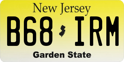 NJ license plate B68IRM