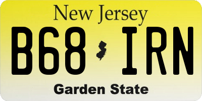 NJ license plate B68IRN