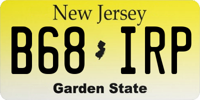 NJ license plate B68IRP