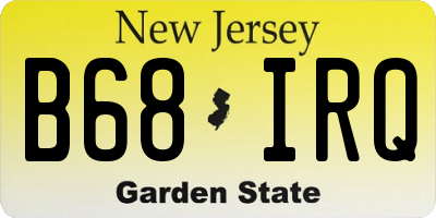 NJ license plate B68IRQ