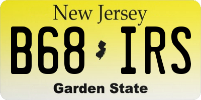 NJ license plate B68IRS