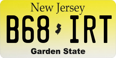 NJ license plate B68IRT